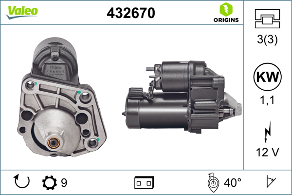 starter 432670 VALEO