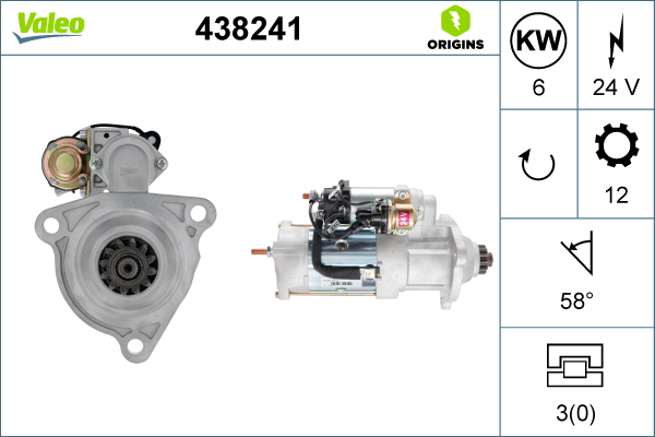 Starter 438241 VALEO
