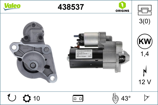 starter 438537 VALEO