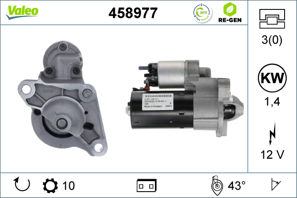 starter 458977 VALEO