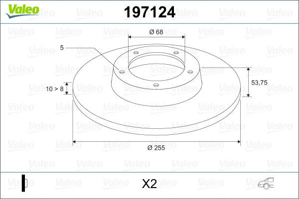 Disc frana 197124 VALEO