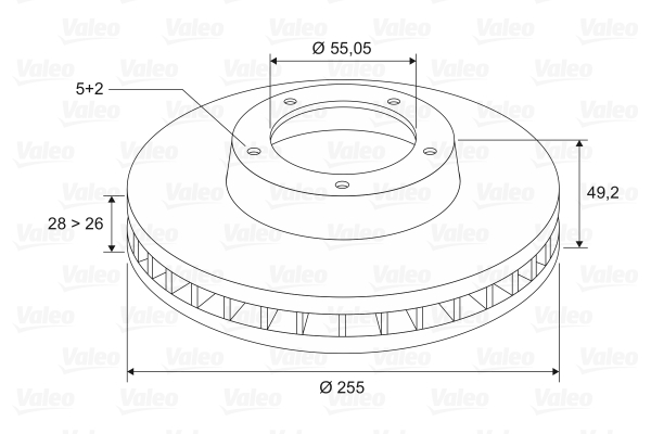 Disc frana 197148 VALEO