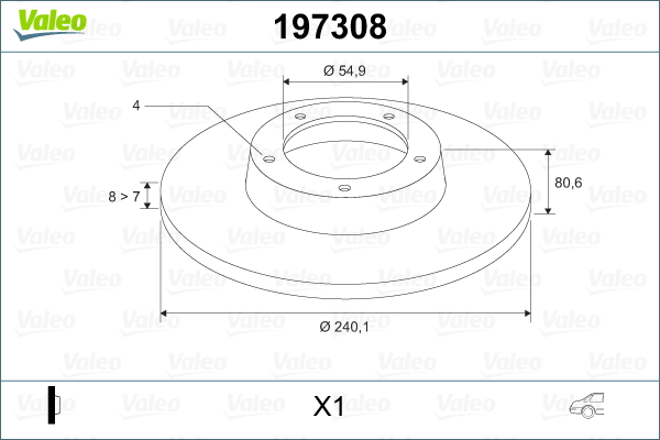 Disc frana 197308 VALEO