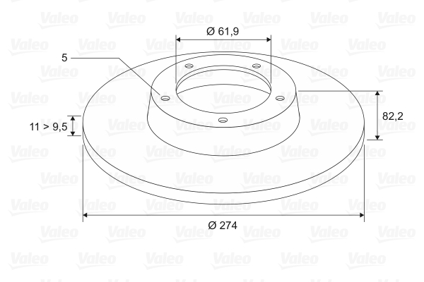 Disc frana 197312 VALEO