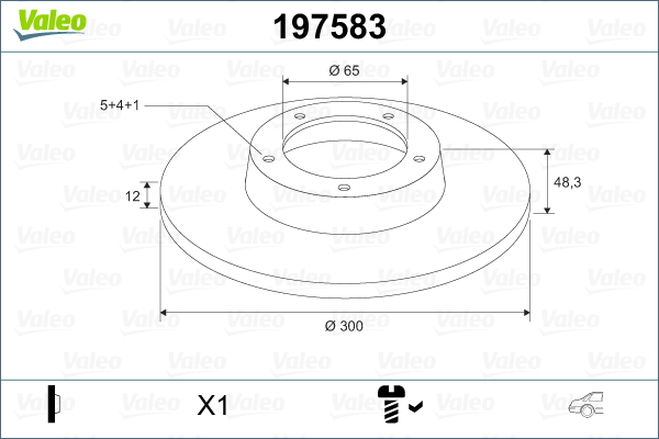 Disc frana 197583 VALEO