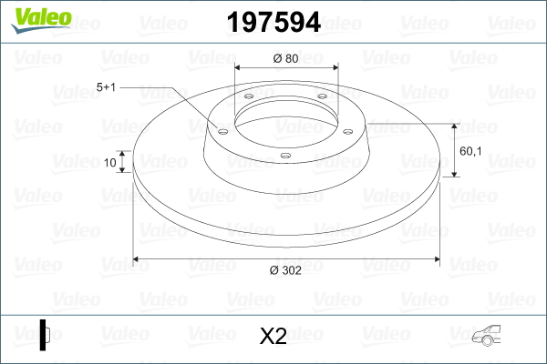 Disc frana 197594 VALEO