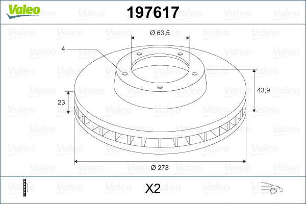 Disc frana 197617 VALEO