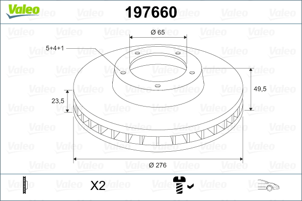 Disc frana 197660 VALEO