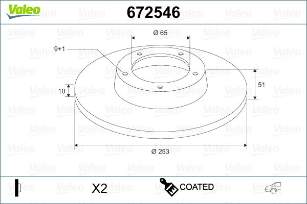 Disc frana 672546 VALEO