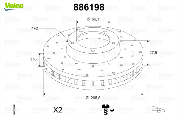 Disc frana 886198 VALEO