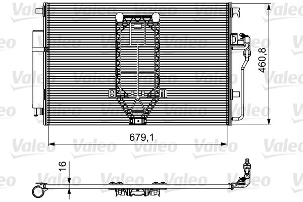 Condensator, climatizare 812502 VALEO