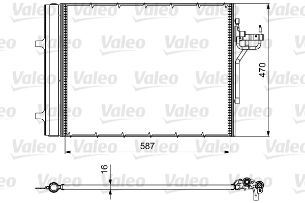 Condensator, climatizare 814017 VALEO