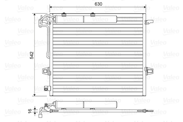 Condensator, climatizare 814025 VALEO