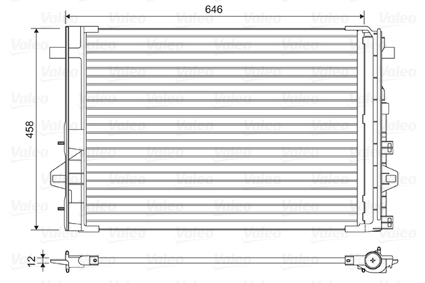 Condensator, climatizare 814035 VALEO