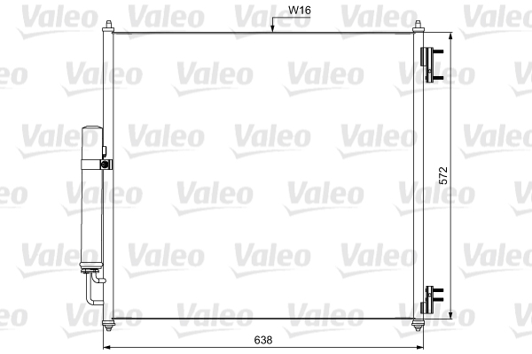 Condensator, climatizare 814053 VALEO