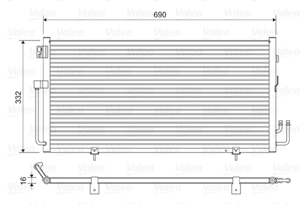 Condensator, climatizare 814063 VALEO