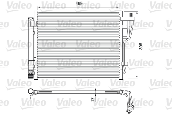 Condensator, climatizare 814070 VALEO