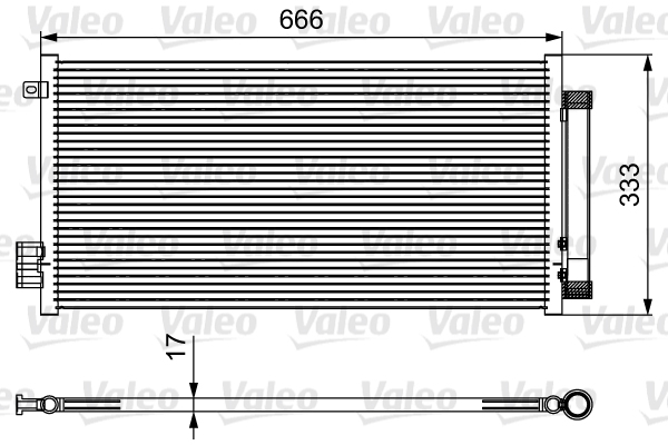 Condensator, climatizare 814111 VALEO