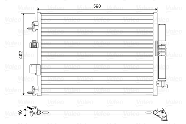 Condensator, climatizare 814161 VALEO