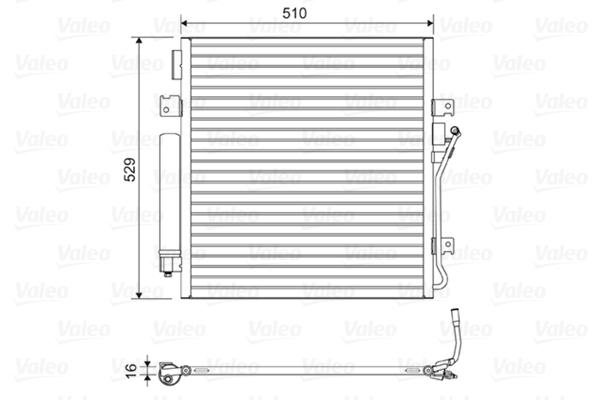 Condensator, climatizare 814163 VALEO