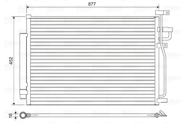 Condensator, climatizare 814166 VALEO