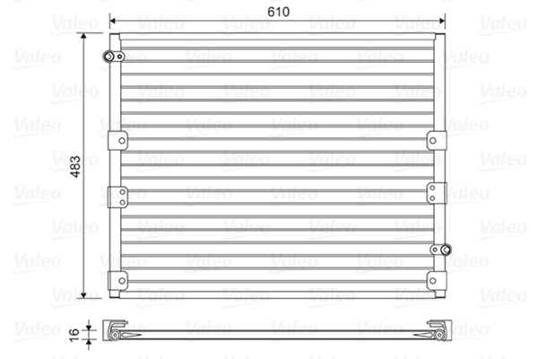 Condensator, climatizare 814176 VALEO