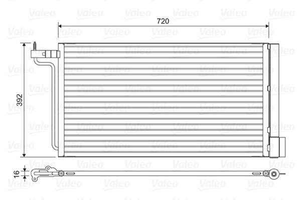 Condensator, climatizare 814177 VALEO