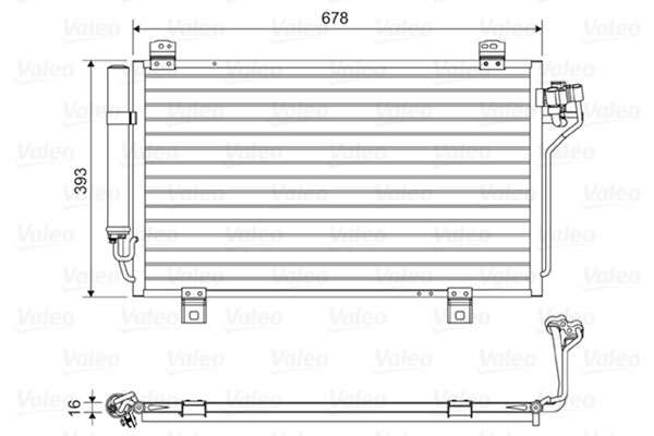 Condensator, climatizare 814195 VALEO