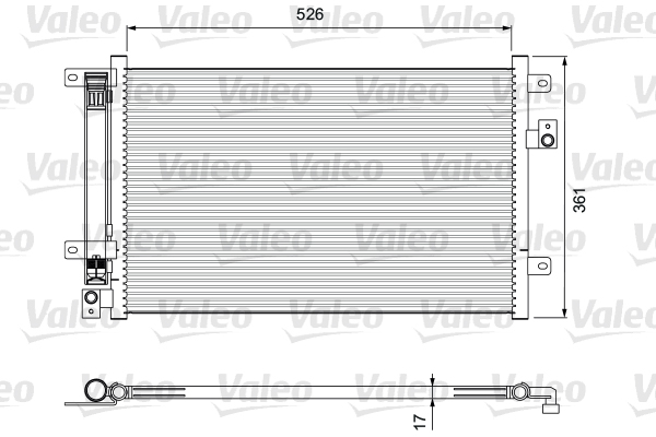 Condensator, climatizare 814405 VALEO