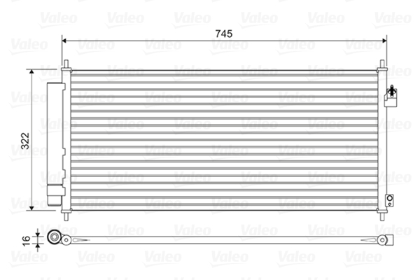 Condensator, climatizare 814413 VALEO