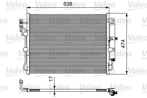 Condensator, climatizare 814424 VALEO