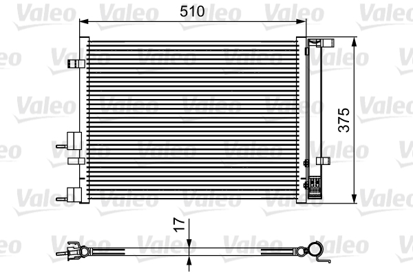 Condensator, climatizare 814435 VALEO