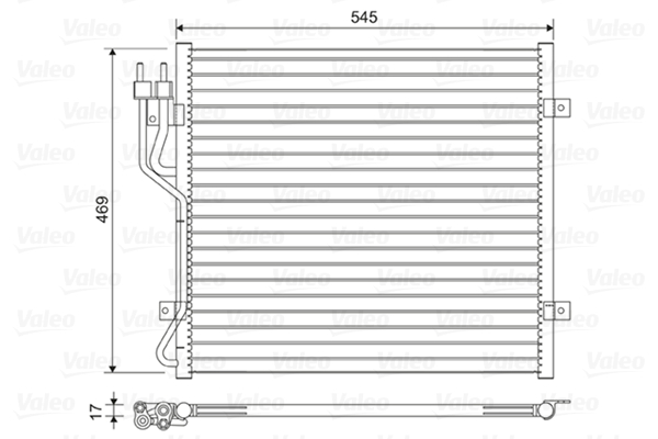 Condensator, climatizare 814439 VALEO