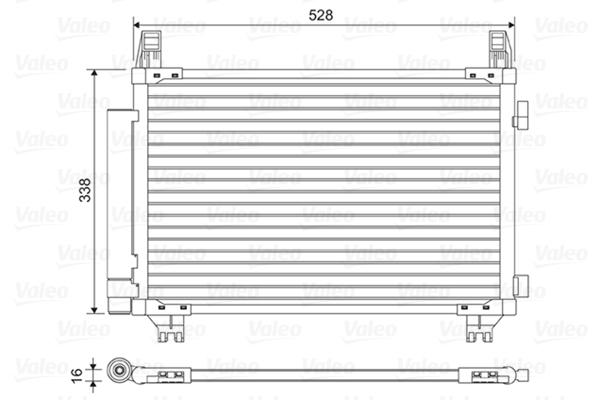 Condensator, climatizare 814449 VALEO