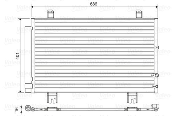 Condensator, climatizare 814460 VALEO