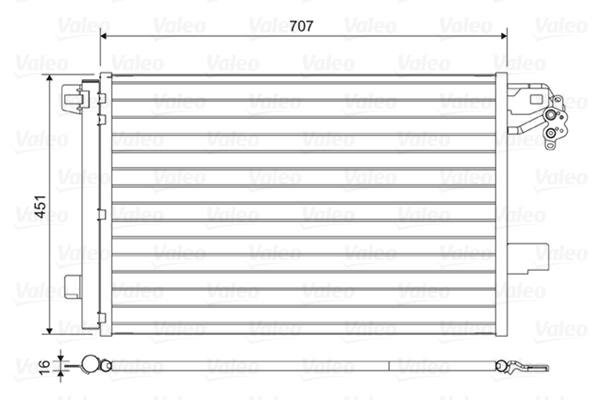 Condensator, climatizare 814461 VALEO