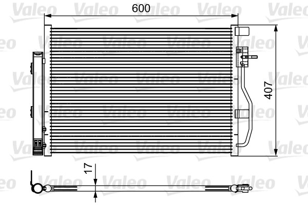 Condensator, climatizare 814478 VALEO