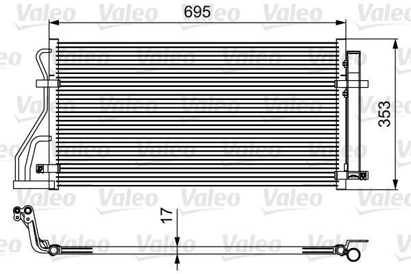 Condensator, climatizare 814488 VALEO