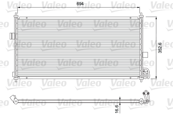 Condensator, climatizare 818026 VALEO