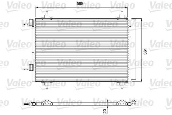 Condensator, climatizare 818171 VALEO