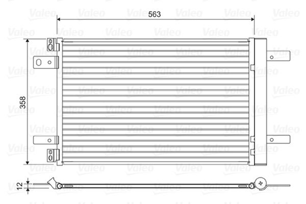 Condensator, climatizare 822550 VALEO