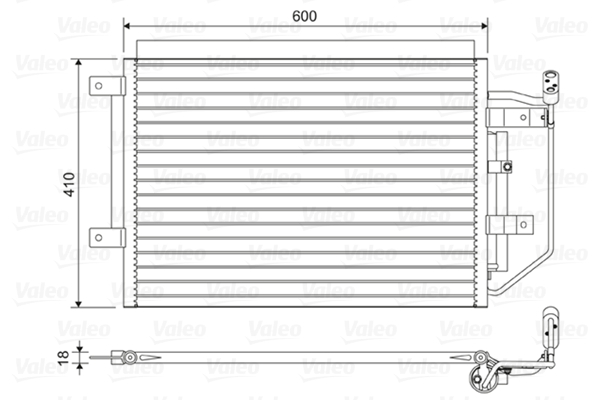 Condensator, climatizare 822556 VALEO