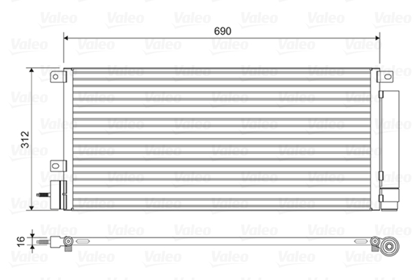 Condensator, climatizare 822576 VALEO