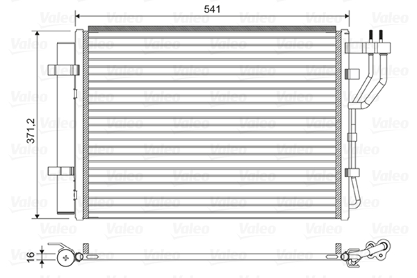 Condensator, climatizare 822582 VALEO