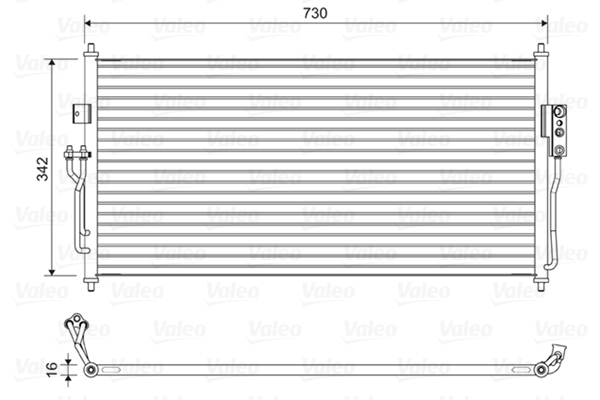 Condensator, climatizare 822583 VALEO