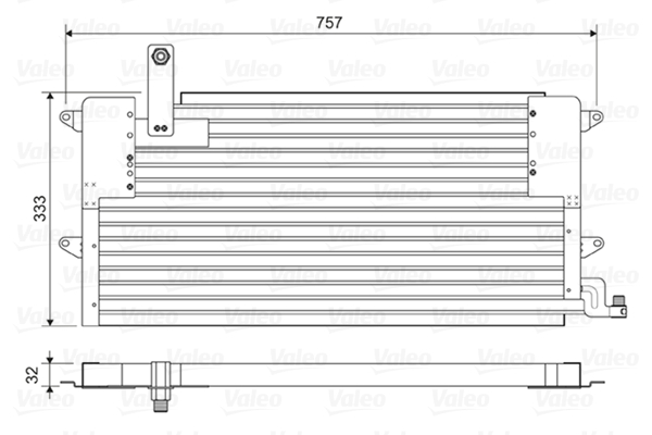 Condensator, climatizare 822586 VALEO