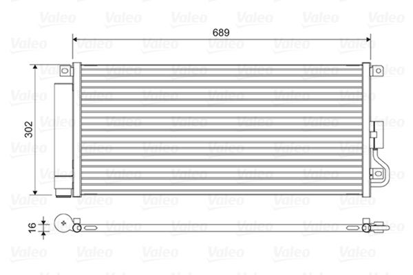 Condensator, climatizare 822592 VALEO