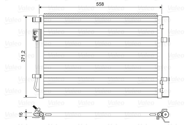 Condensator, climatizare 822597 VALEO