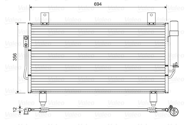 Condensator, climatizare 822599 VALEO