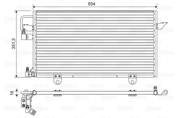 Condensator, climatizare 822602 VALEO